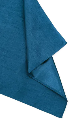 Moroccan Blue Dupion Handkerchief