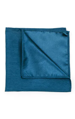 Moroccan Blue Dupion Handkerchief