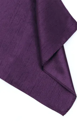 Dark Purple Dupion Handkerchief