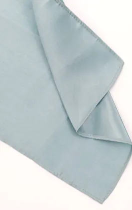 Powder Blue Dupion Handkerchief