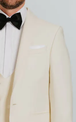 White Shawl Lapel Tuxedo Jacket