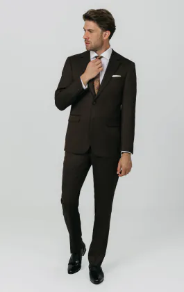 Brown Twill Suit Jacket
