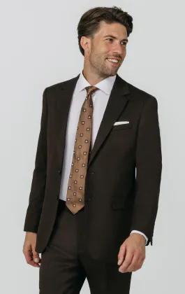 Brown Twill Suit Jacket