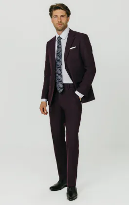 Blackberry Twill Suit Jacket