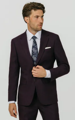 Blackberry Twill Suit Jacket