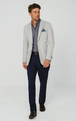 Light Grey Cotton Twill Jacket