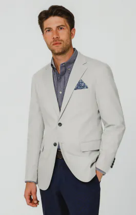 Light Grey Cotton Twill Jacket