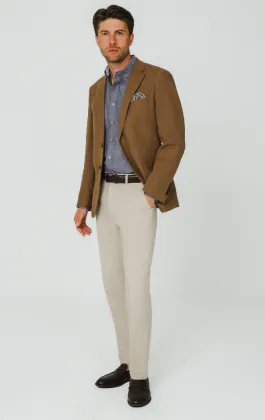 Mid Brown Ramie Jacket