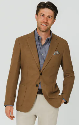 Mid Brown Ramie Jacket