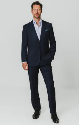 Navy Birdseye Suit Jacket