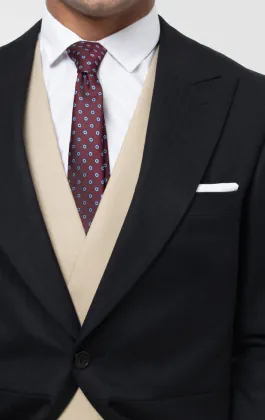 Black Herringbone Morning Tailcoat