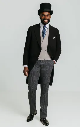 Black Slim Fit Morning Suit