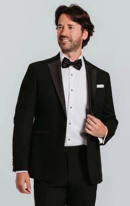 Black Dinner Jacket with Notch Lapel