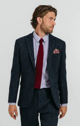 Harris Tweed Blue Herringbone Tweed Jacket
