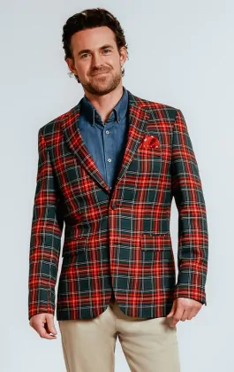 Mens tartan plaid sport coat sale