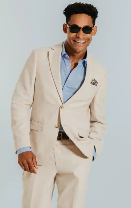 Cream Linen Suit Jacket