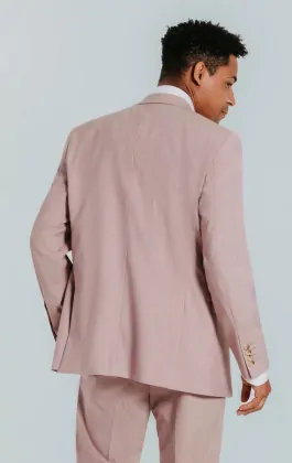 Dobell Dusty Pink Suit Jacket with Peak Lapel | Dobell