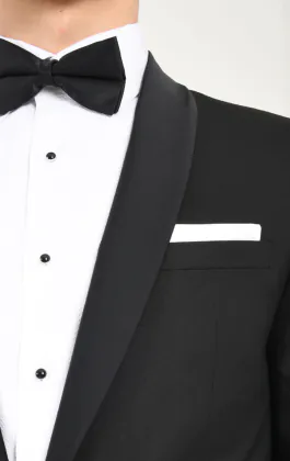 Black Dinner Jacket with Shawl Lapel