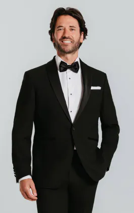 Black Dinner Jacket with Shawl Lapel