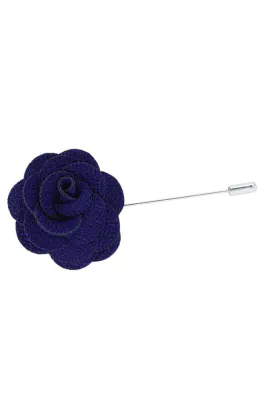 Dark Purple Flower Lapel Pin