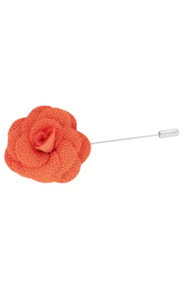 Orange Flower Lapel Pin