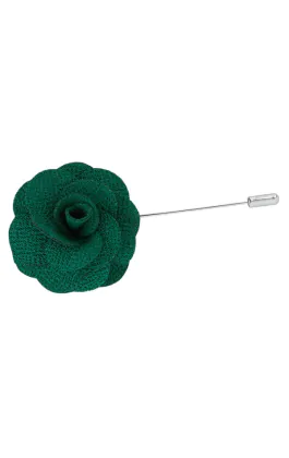 Racing Green Flower Lapel Pin