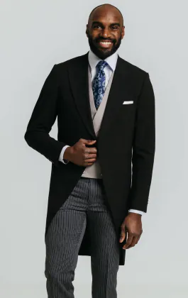 Black Slim Fit Morning Suit