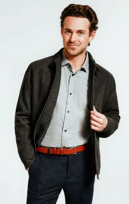 Charcoal casual coats clearance