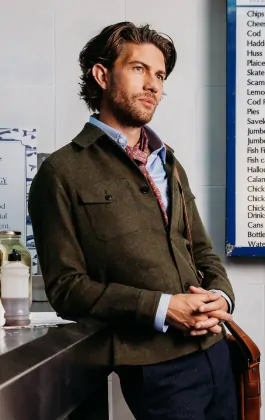 Green Windowpane Check Tweed Jacket | Dobell