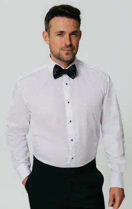 White Dress Shirt with Stud Buttons