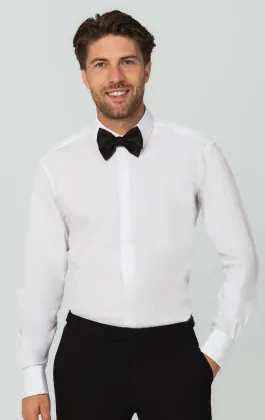 100% Cotton Standard Collar Plain Front Slim Fit Dress Shirt