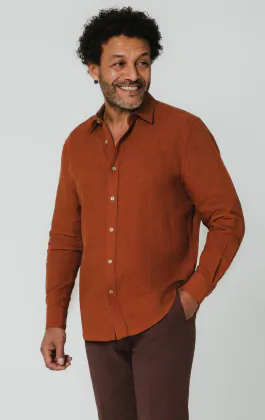 Rust Linen Shirt