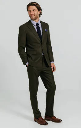 Dark Green Twill Suit