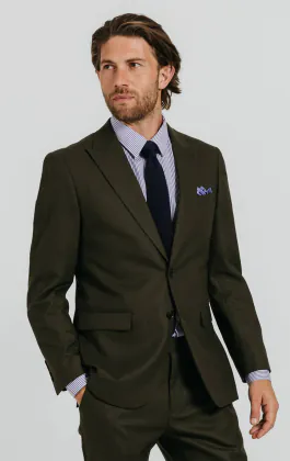 Dark Green Twill Suit