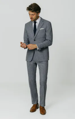 Blue Donegal Tweed Suit
