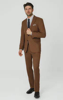 Mid Brown Twill Suit