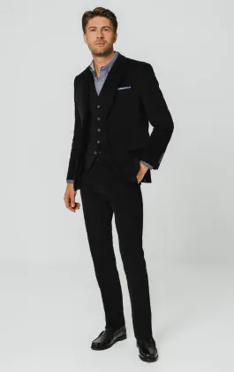 Black Corduroy 3 Piece Suit