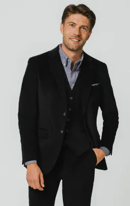 Black Corduroy 3 Piece Suit