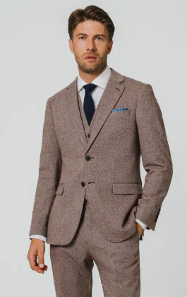 Redwood Herringbone Tweed 3 Piece Suit