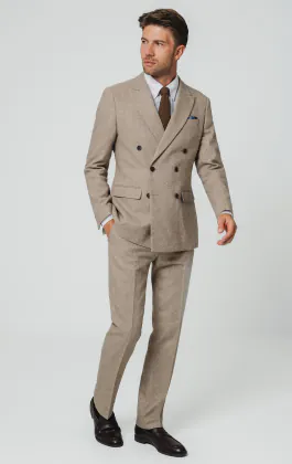 Camel Twill Tweed Suit