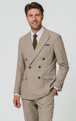 Camel Twill Tweed Suit