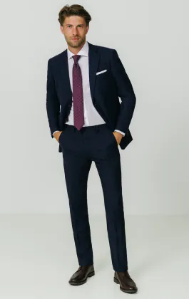 Navy Donegal Tweed Suit