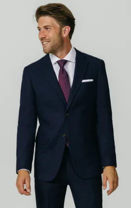 Navy Donegal Tweed Suit