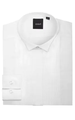 Boys Wing Collar Pleated Front Dress Shirt