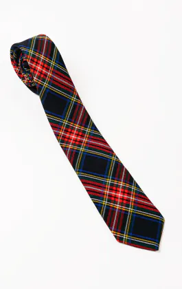 Navy Blue Tartan Tie