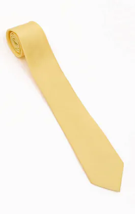 Pale Yellow Dupion Tie