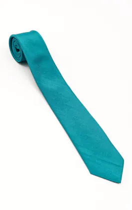 Turquoise Dupion Tie