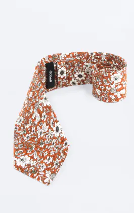 Orange Floral Tie