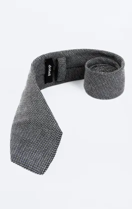 Grey Weave Tie