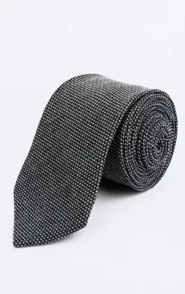 Grey Weave Tie